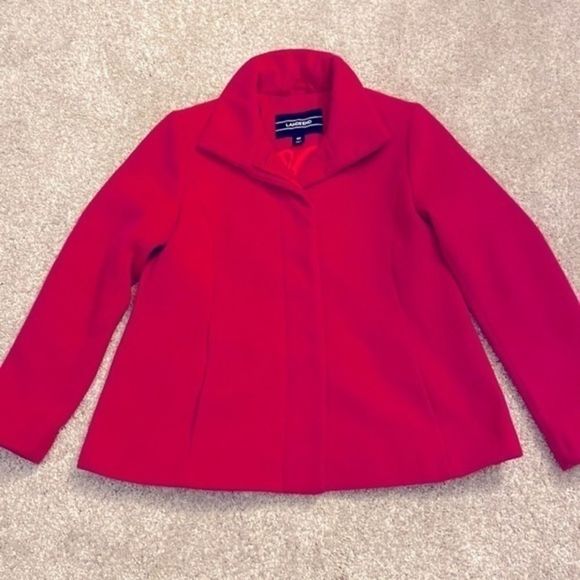 Lands End Dark Pink Short Jacket - Picture 1 of 6